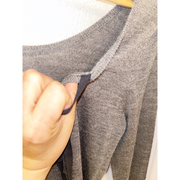 NWT ANGEL of the NORTH x ANTHROPOLOGIE The Torie Appliqué Charcoal Sweater SZ: M - Picture 12 of 14